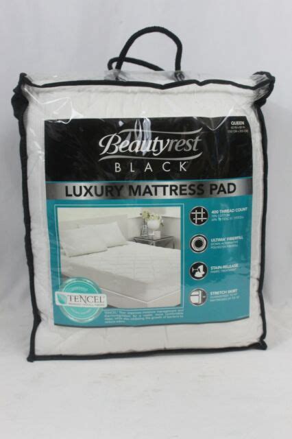 Beautyrest Black Luxury Cotton Mattress Pad Thread Count Queen