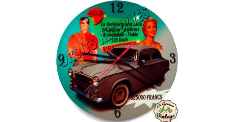 Horloge Peugeot 403 Garage Atelier Les Horloges Le Grenier Vintage