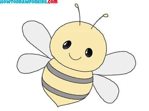 How to Draw a Bee Step by Step - Easy Drawing Tutorial For Kids