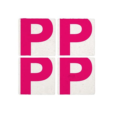 Letter P Pink Tile Coaster by lettersandnames