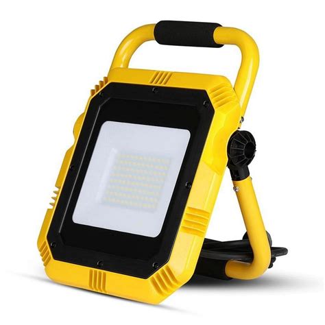 V Tac Pro Faro Led Da Cantiere Chip Samsung W Colore Giallo E Nero C