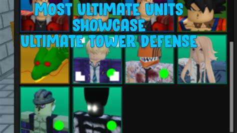 All Ultimate Units Showcase Ultimate Tower Defense YouTube