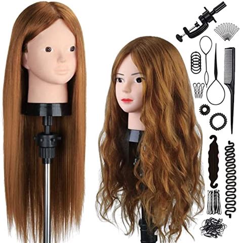 Szcy Llc Inch Real Human Hair Training Head Cosmetology Make