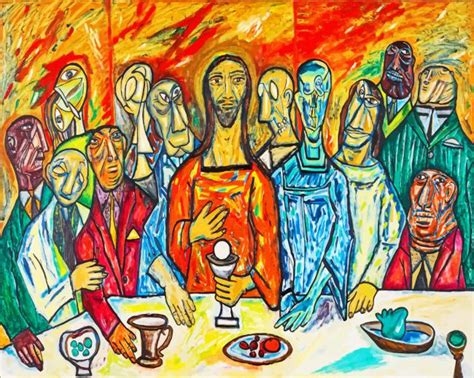 Abstract Last Supper Paint By Numbers Numeral Paint Kit