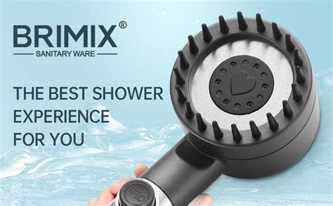 Brimix Filtered Hand Held Shower Head High Pressure Help Reduces Hair