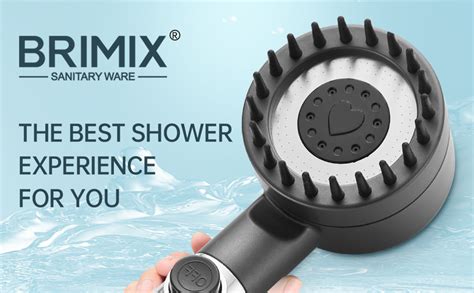 Brimix Filtered Hand Held Shower Head High Pressure Help Reduces Hair