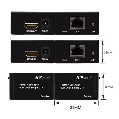 Ripley EXTENSIÓN EXTENDER HDMI A RJ45 60M UTP CAT 5 6 HASTA 60 METROS