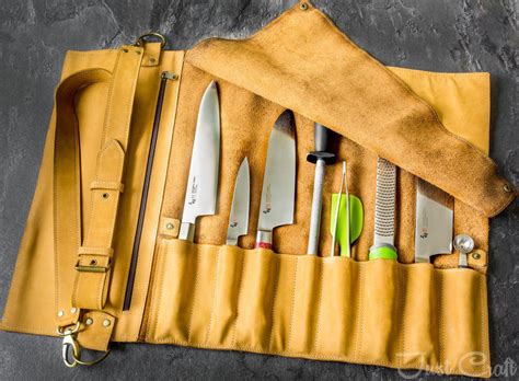 Leather Chefs Knife Roll Savannah