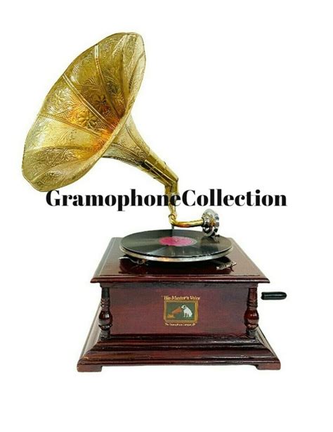 HMV Gramophone Antique Fully Functional Working Phonograph Etsy