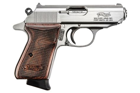 Central Ga Fs Walther Ppks 380 Acp Stainless With Walnut Grips The