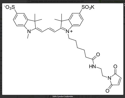 水溶性三甲川花菁染料标记马来酰亚胺CAS 1656990 68 9