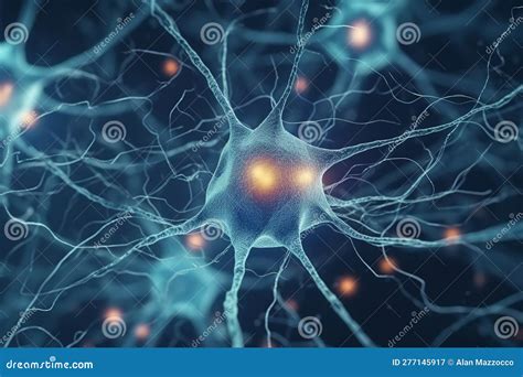 Neurons Making Synapse, Nervous System Sending Electrical Impulses or ...