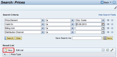 Sap Crm Pricing And Billing Elements Procedure Type Web Ui
