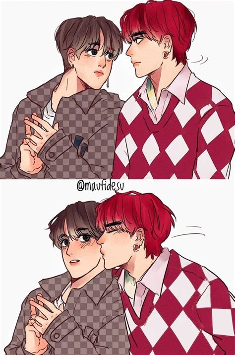 Kiss Me Taekook Vkook Fanart Bts Fanart