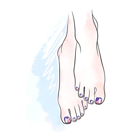 Geometric design of toenails in purple, beauty salon, doodle 16918867 Vector Art at Vecteezy