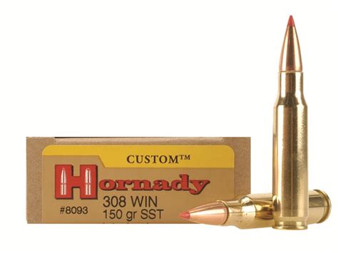 Hornady Custom Ammo 308 Winchester 150 Grain Sst Box Of 20