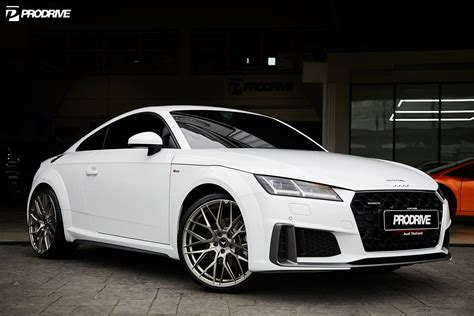 Audi Tt S White With Vorsteiner V Ff Aftermarket Wheels Wheel Front