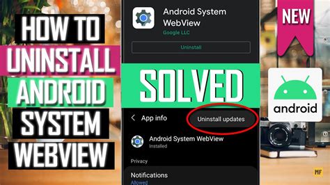 How To Uninstall Android System Webview Android System Webview Not