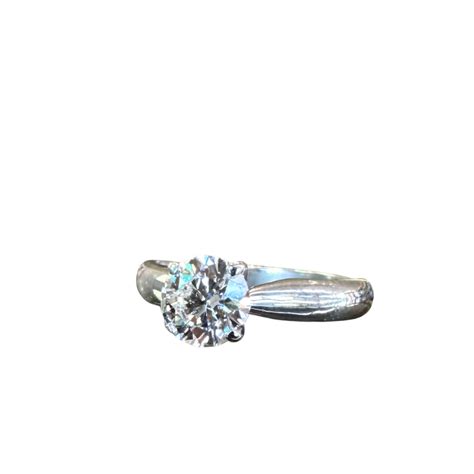 Antique Estate Consignment Platinum Solitaire Engagement Ring