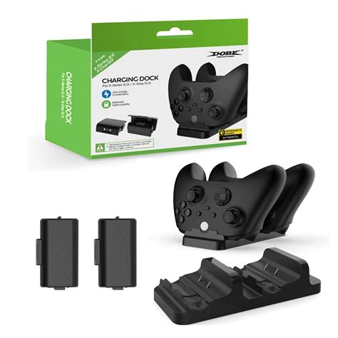 Carregador Controle Dock Xbox Series S E X One S 2 Bateria 800mah Dobe Tyx 532x Escorrega O