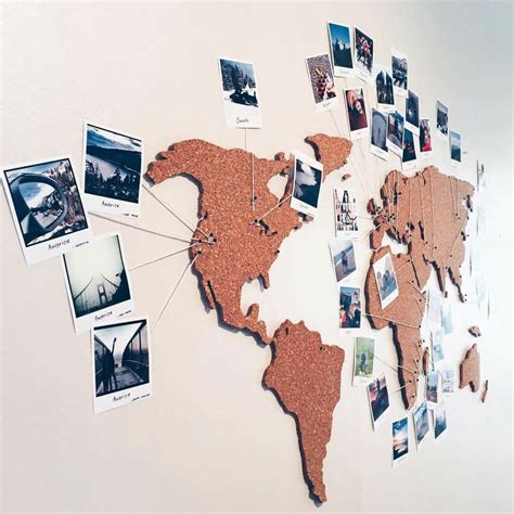 World Map cork board / world map pin board | Hobby lobby wall art, Room ...