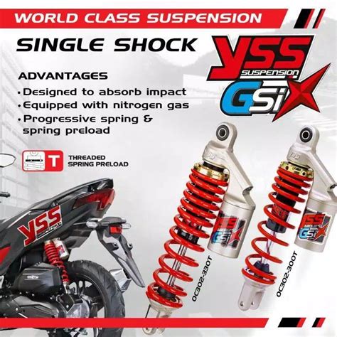 Jual SHOCK SHOCKBREAKER YSS TABUNG GZA 300MM VARIO 125 150 MIO GT M3