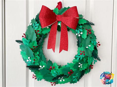 How To Make A Paper Christmas Wreath - Special Heart Studio