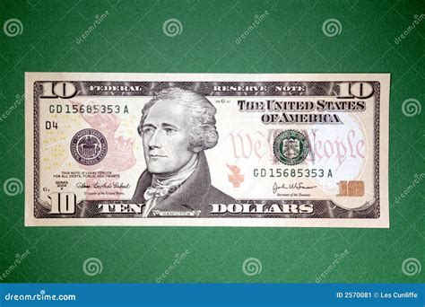 U.S. ten dollar bill stock image. Image of green, bill - 2570081