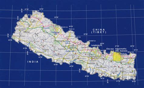 Wandelkaart Ne Trekking Map Everest Base Camp Goyko Himalayan