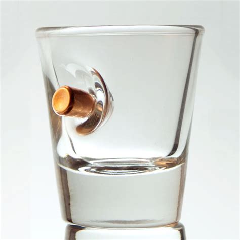 Benshot Bulletproof Shot Glass With Real Bullet The Green Head