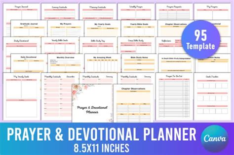 Prayer Devotional Planner For Canva Graphic By Shumaya Creative Fabrica