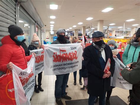 NSZZ SOLIDARNOŚĆ Protest związkowców w Cieszynie