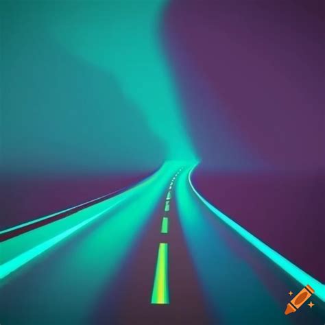 Vaporwave Vector Art Of An Underwater Outrun Road On Craiyon