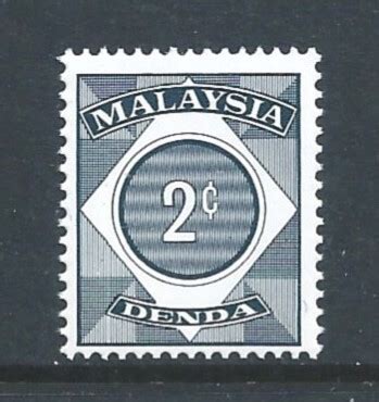 Malaysia J Nh C Numeral Postage Due Unwmkd Asia Malaysia