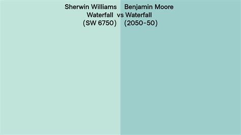 Sherwin Williams Waterfall Sw 6750 Vs Benjamin Moore Waterfall 2050