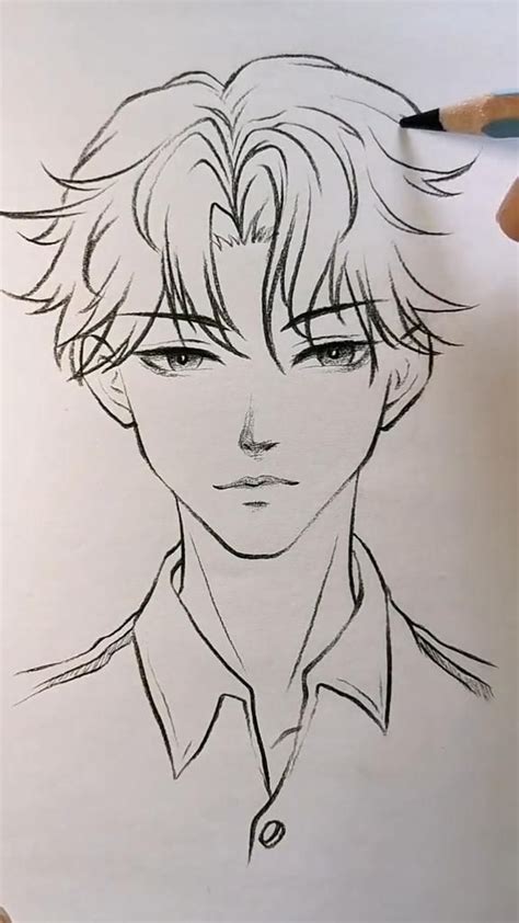Anime Boy Drawing Tutorial, Art Tutorial (by @ypi134) in 2024 | Easy ...