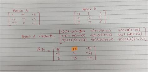 [solved] Given Matrices A And B Find The Element In Row 1 Column 2 Of