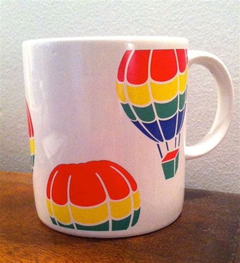 Rainbow Hot Air Balloon Mug Vintage Especially For You Etsy