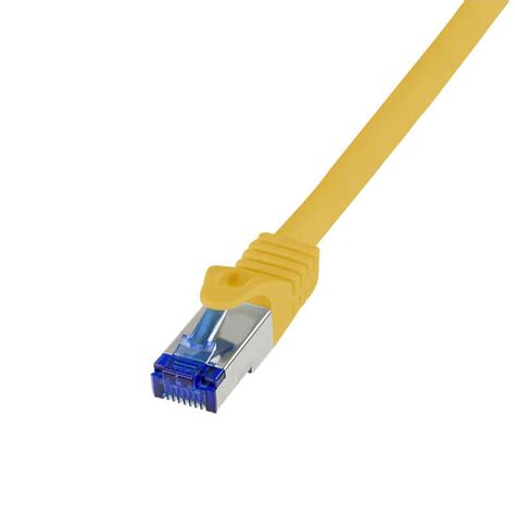 C Ble R Seau Logilink Ultraflex Cat 6a S Ftp Jaune 7 5 M Leroy Merlin