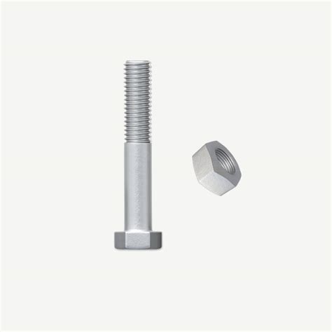 Bolt Nut Hexagon Head Hot Dipped Galvanized M20 X 500Mm Grade 4 6