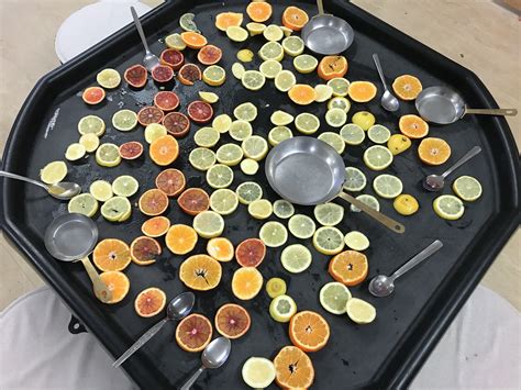 Oranges And Lemons For Sensory Exploration Tuff Tray Oranges And