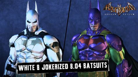 Skin Batman Arkham Asylum White Jokerized Batsuits Youtube