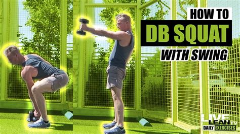 How To Do A Single Arm Dumbbell Squat With Swing Exercise Demonstration Video And Guide Youtube