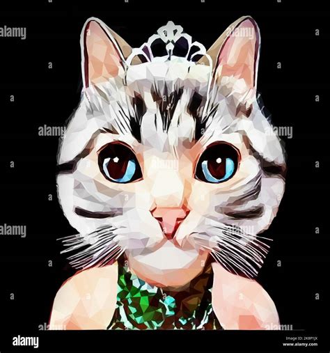 Cat Crown Vector Stock Vector Images Alamy