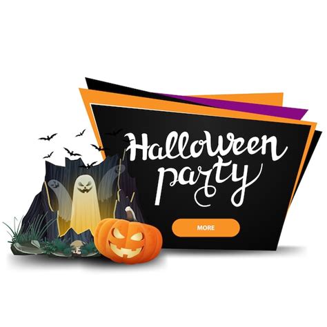 Banner De Convite Preto Festa De Halloween Em Forma De Placas