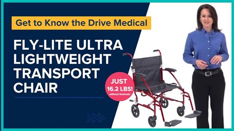 Drive Medical Fly Lite Ultra Lightweight Transport Wheelchair