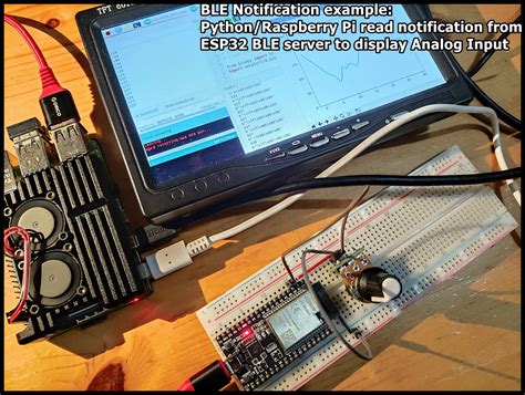 Arduino-er: BLE Notification example: ESP32 BLE server read analog input and notify connected device