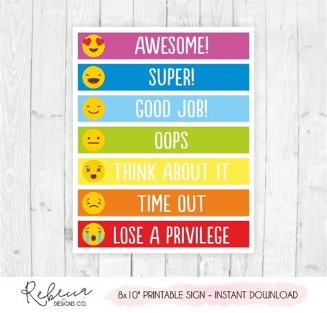 Free Printable Color Behavior Chart Printable