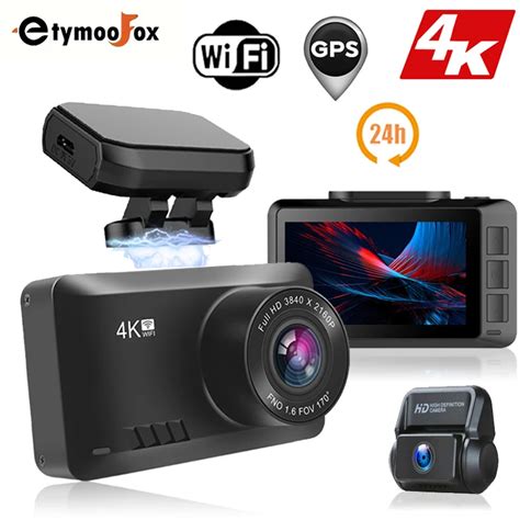 Izgi Kam Ift Lens Ultra Hd Ger Ek K Araba Dvr Kamera Wifi Gps Dikiz