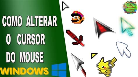 Como Personalizar O Cursor Do Mouse No Windows Youtube